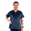 Bluza chirurgiczna męska granatowa elastyczna roz. XL
